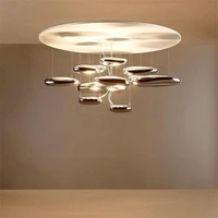 italian design floating chandeliers for living room nordic led ceiling chandelier room exhibition hall home indoor lighting