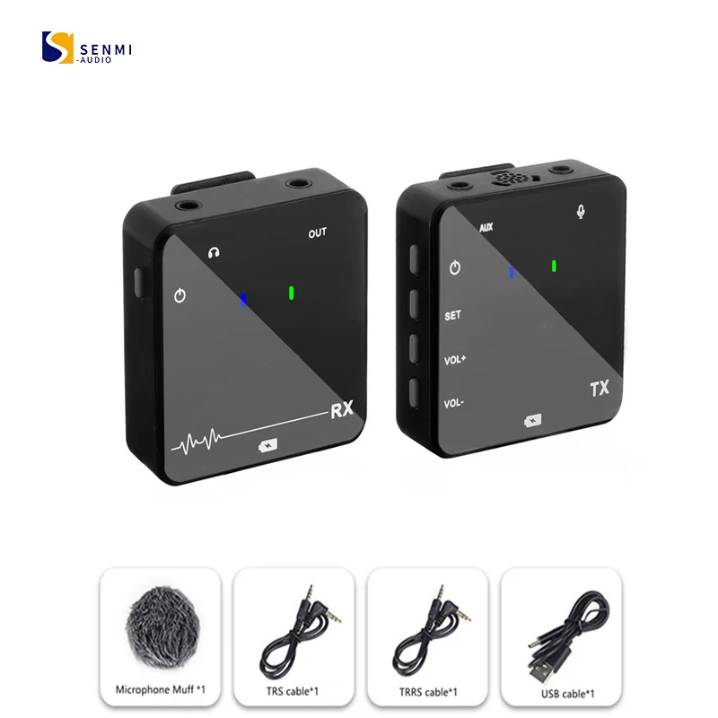 

Mimi Wireless Lavalier Microphone Portable Dual Lapel Professional Interview Microphone For Phone/Camera/Speech