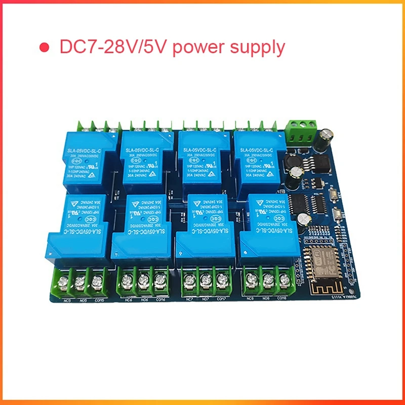 

SEWS-DC7-28/5V источник питания ESP8266 WIF 8 Way 30A релейный модуль