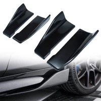 universal car spoiler lateral front bumper rear side skirt lip rocker wings carbon fiberglossy black protection trims styling