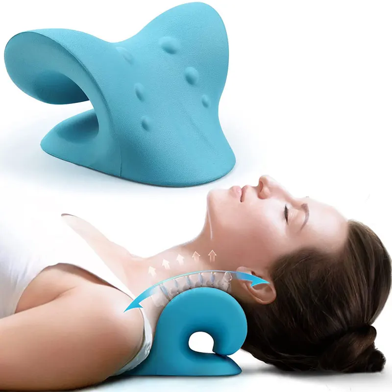

Cervical Spine Stretch Relaxer Cervical Chiropractic Traction Device Massage Pillow For Pain Relief Cervical Spine Alignment
