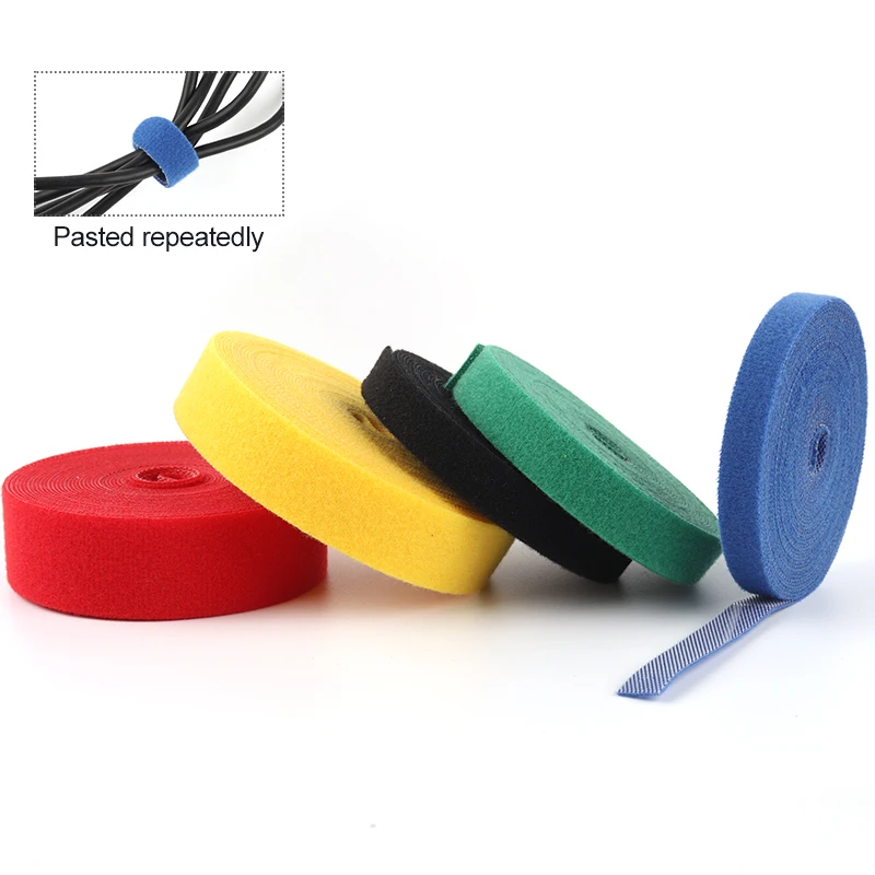 

5M Free Cut Nylon Reusable Cable Tie Storage Cable Computer Data Cable Power Cable Tie Fastener Management Protector