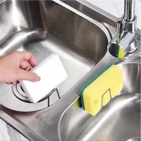 stainless steel sink sponges holder self adhesive drain drying rack home kitchen wall hooks accessories storage organizer
