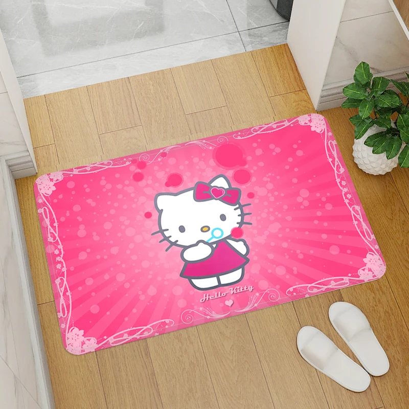 

H-Hello Kitty Entrance Doormat Mats House Mat Design Carpet Rugs Door Living Room Carpets Hallway Prayer Rug Children Kitchen