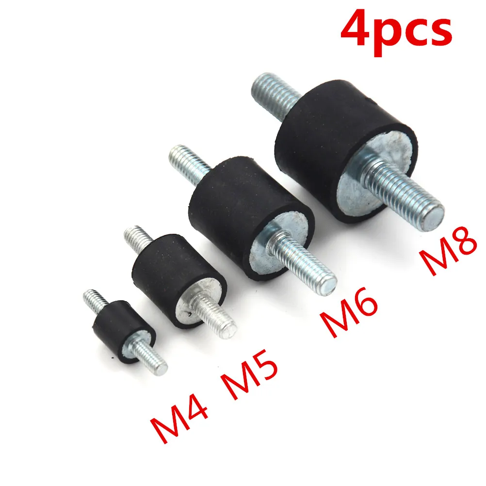 

4pcs/lot Anti Vibration Damp Noise Silent Block Protect Machine Bobbin Rubber Mounts Male Tools Damping Element M4 M5 M6 M8