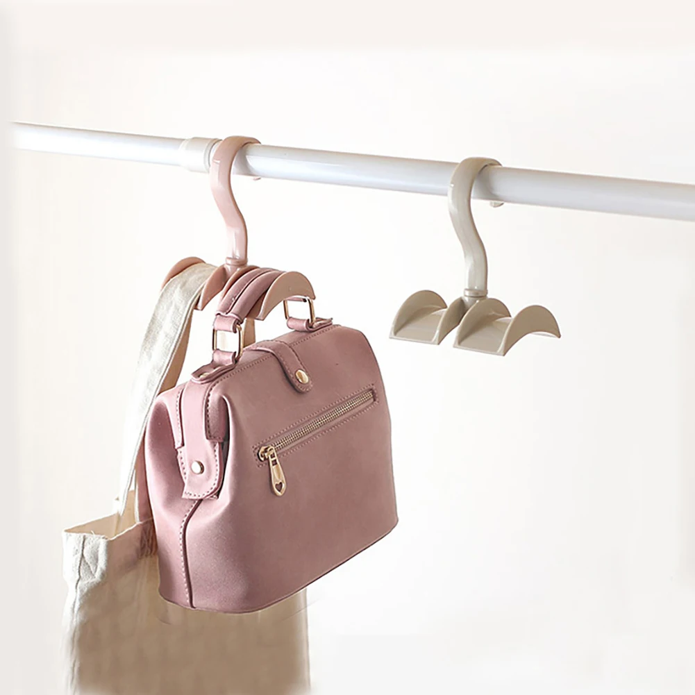 

360-degree Rotation Closet Organizer Hanger Bag Hooks Hanger Handbag Holder For Closet Hanging Organizer Bag Clothing Hanger