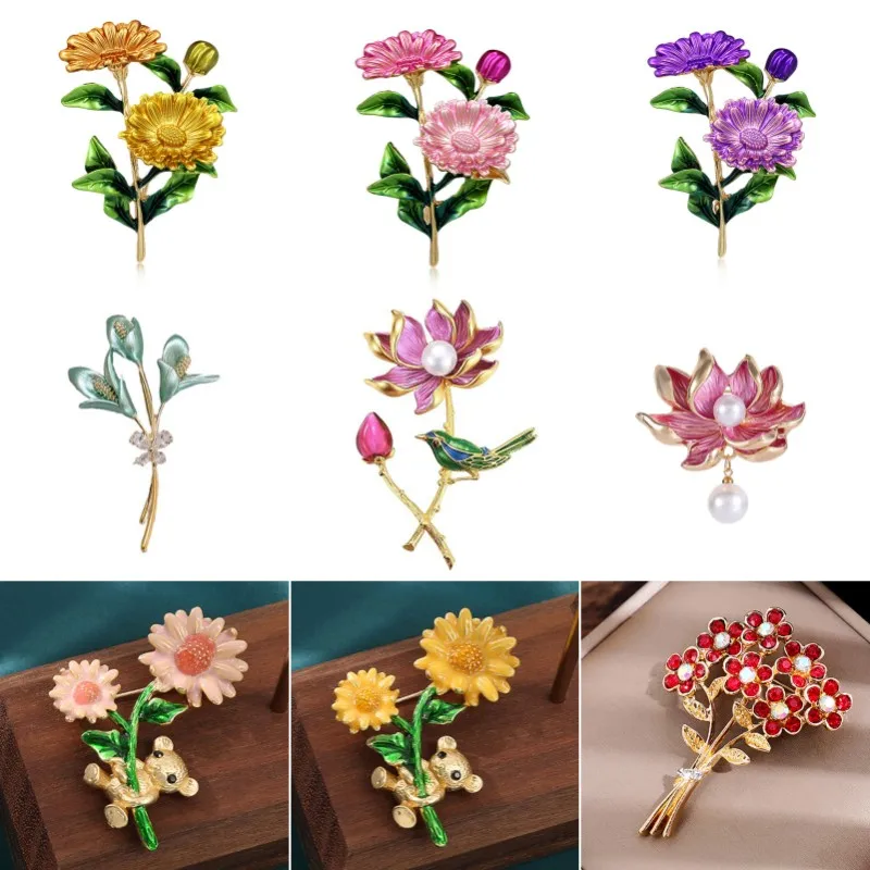 Женская Брошь в виде цветка лилии