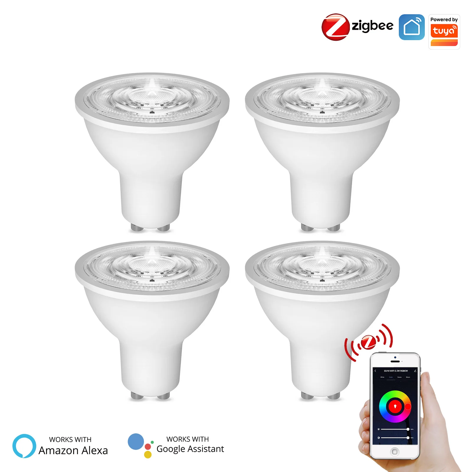 

Tuya Zigbee Tuya/smartlife App Rgbcw Led Light Bulb Led Lamp Dimmable Voice Control Smart Led Light Bulb Diy Tuya 5w