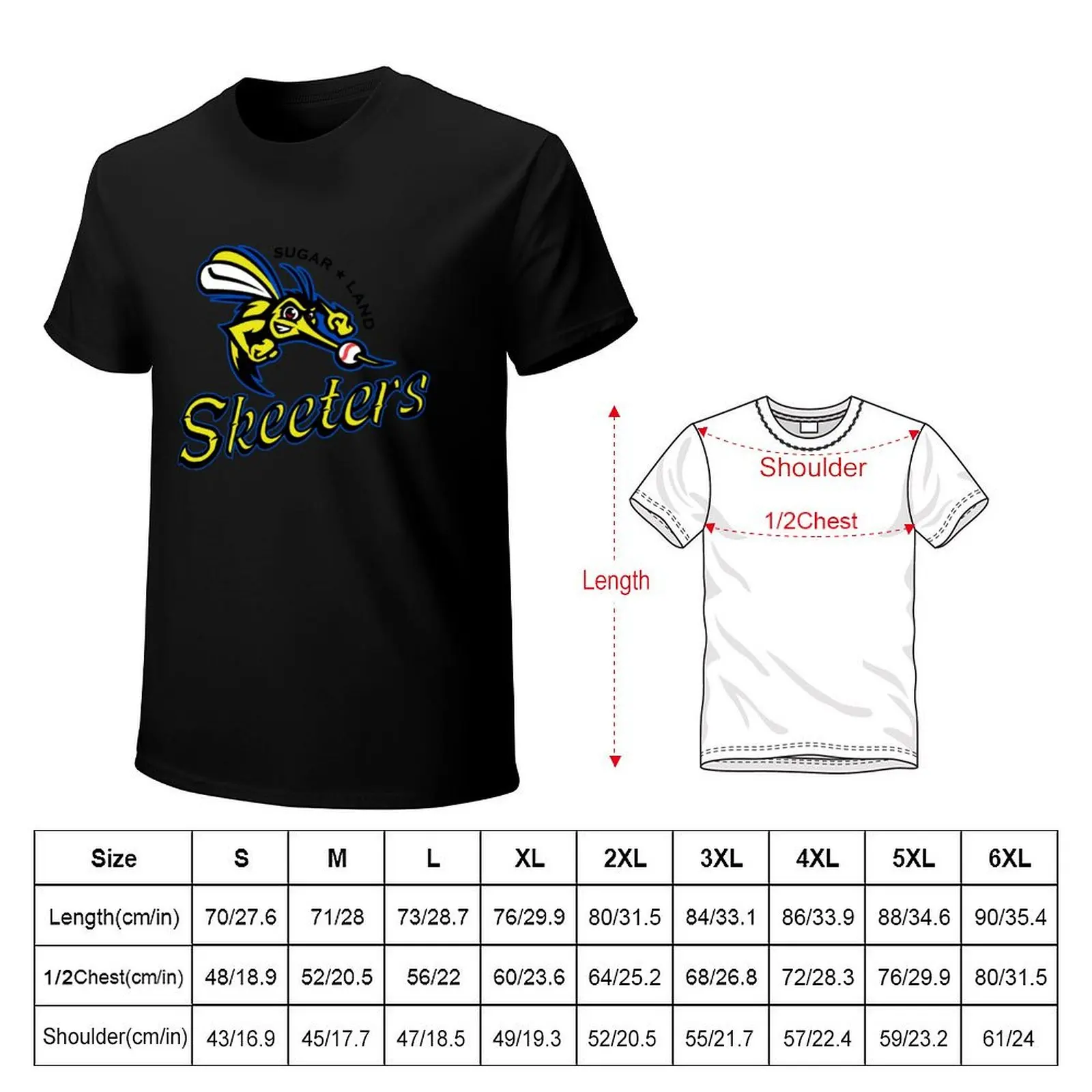 Sugar Land Skeeters логотип футболка аниме дизайнерские рубашки мужская дизайнерская