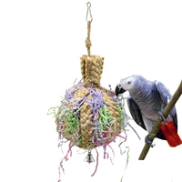 parrot shredder toy dry anti biting parrot cage foraging toy chewing toy with bell parrots toys and bird accessories for pet toy