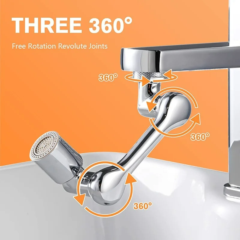 Вращающийся на 1080° аэратор крана смешивания с фильтром брызг для экономии воды.