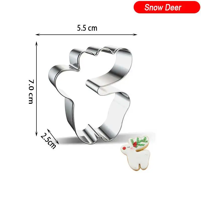 

Cookie Tools Cutter Mould Biscuit Press Icing Set Stamp Mold Stainless Steel Cake Decorating Tools Kitchen Snowflake Christmas