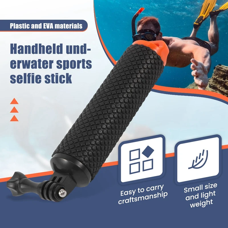 Фото Waterproof Handheld Underwater Sport Selfie Stick Monopod Pole Floating Hand Grip Diving Handle Tripod Mount For Gopro HD Hero S №3
