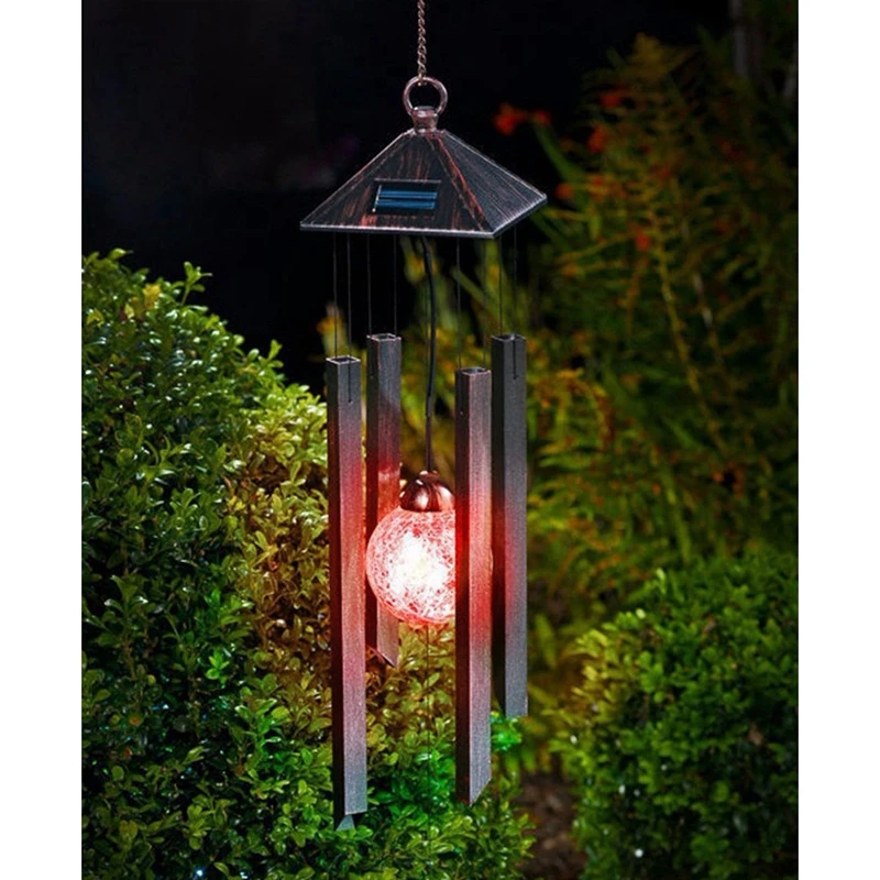 

Wind Chimes Solar Lights Outdoor Waterproof Hanging Aeolian Bells Solar Lamp Colorful Wind Bell Light For Party Garden Festival