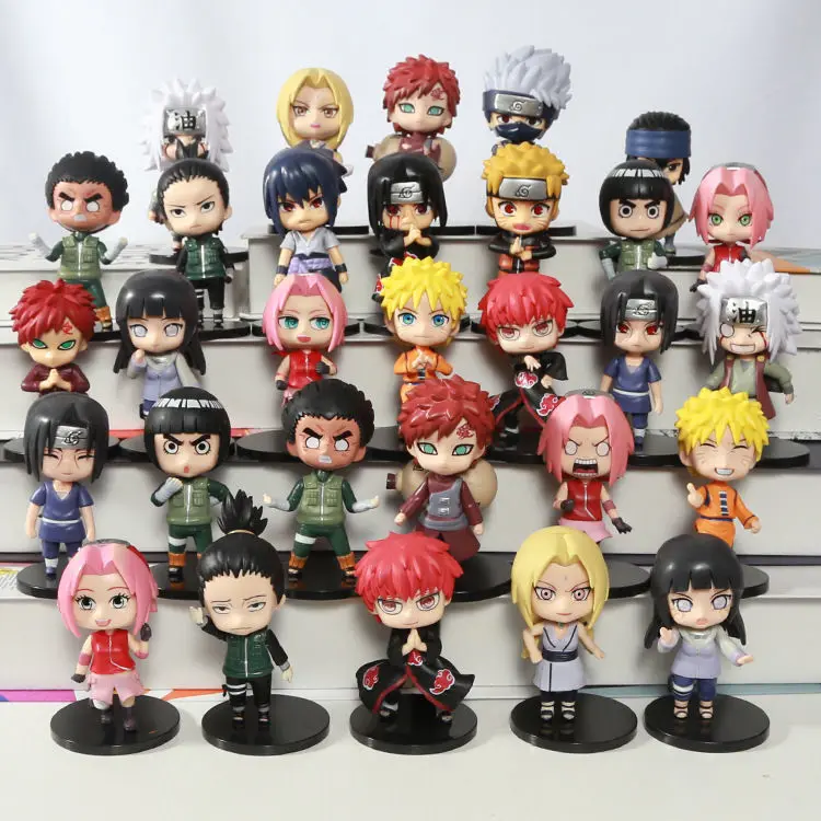 

3-8cm NARUTO Mini Figure Wholesale 6-12 Pcs All Design Anime Gashapon PVC Model Figurines