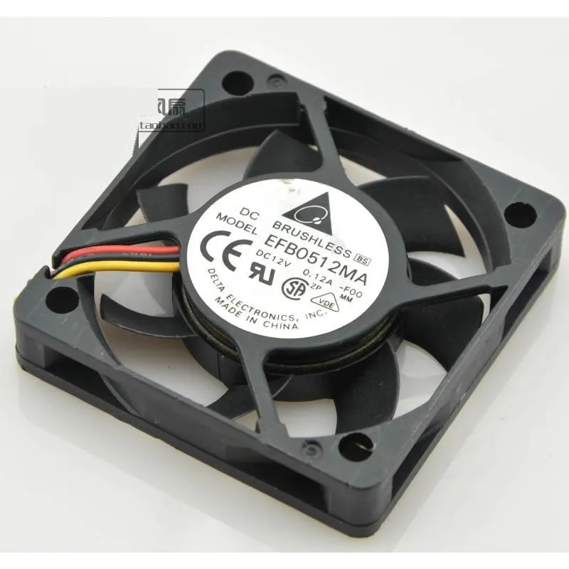 Новый вентилятор ЦП для Delta EFB0512MA 5 см 5010 12 в а двухшариковый бесшумный охлаждающий вентилятор 50*50*10 мм