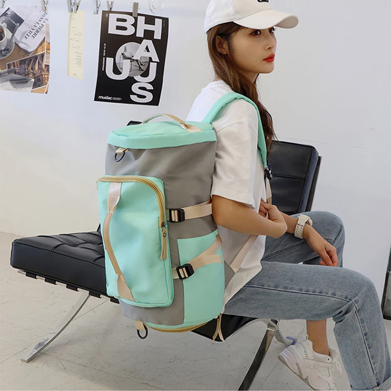 Gym Backpack for Women Fitness Sports Yoga Swim Travel Luggage Handbag Tote Shoe Pocket Shoulder Duffle Weekend Outdoors Bag