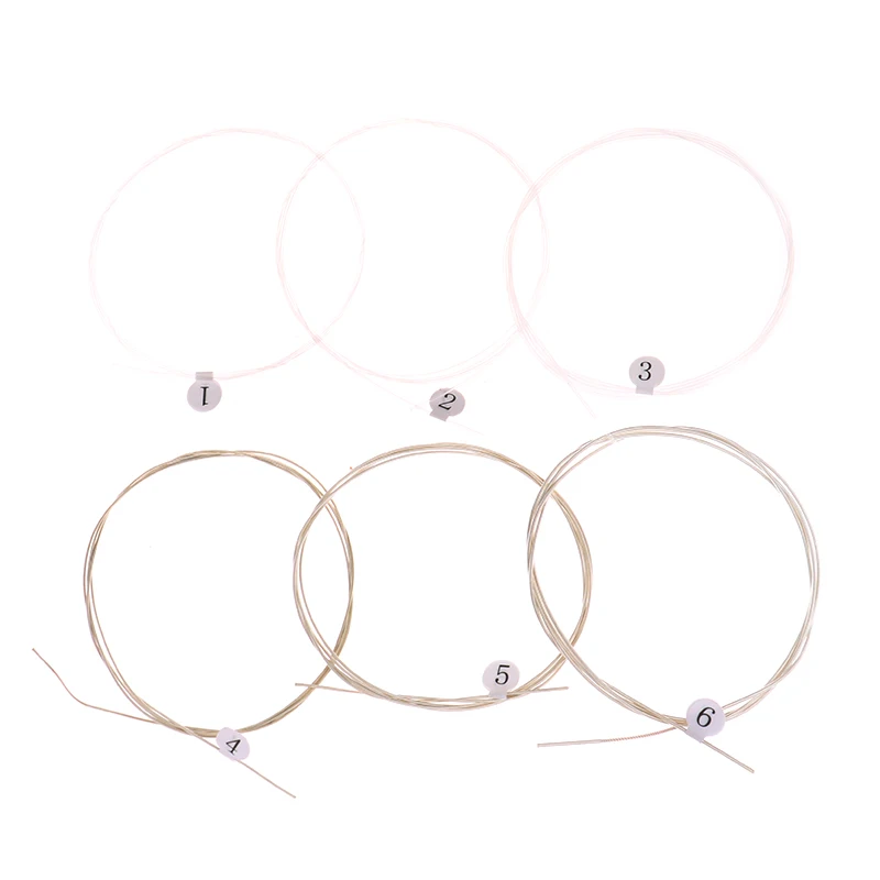 Professional Classical Guitar Guitarra Strings Sliver Plated Copper Wound Clear Nylon Normal High Tension 6 Strings