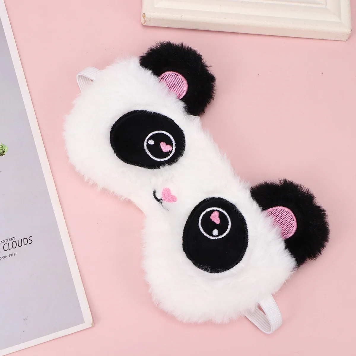 

Eye Mask Sleeping Cover Blindfold Covers Blackout Alpaca Eyeshade Kids Girls Plush Travel Animal Pressure Breathable Protector