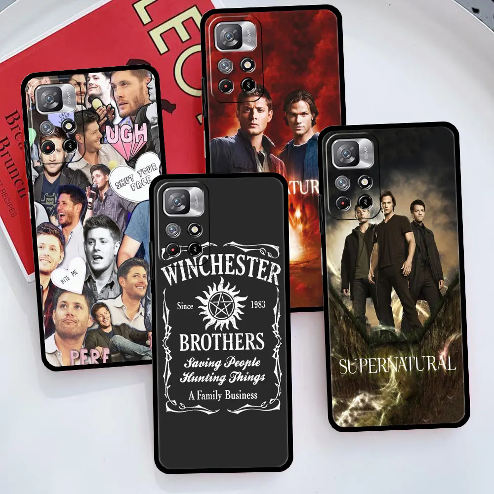 

For Redmi 9C 9T 9A 9S 8 11 Pro 9 K40 10 7 10C 8T K50 Black Luxury Phone Case Supernatural tv show