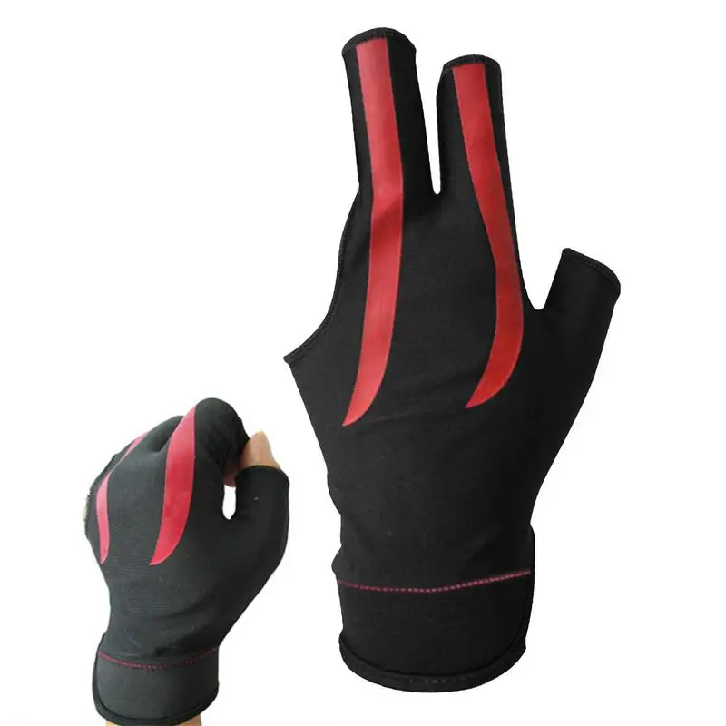 

Breathable Snooker Glove 3 Finger Billiard Gloves Shooters Left Right Hand Elastic Lycra Sports Gloves Entertainment Accessories