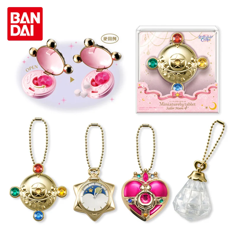 

Bandai Genuine Sailor Moon EX CASHAPON Miniaturely Tablet Series Delicate Transformer Candy Box Action Figure Pendant Toys