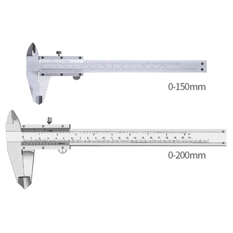 

Vernier Caliper 150mm/200mm Gauge Ruler Carbon Steel Micrometer Measuring Tool