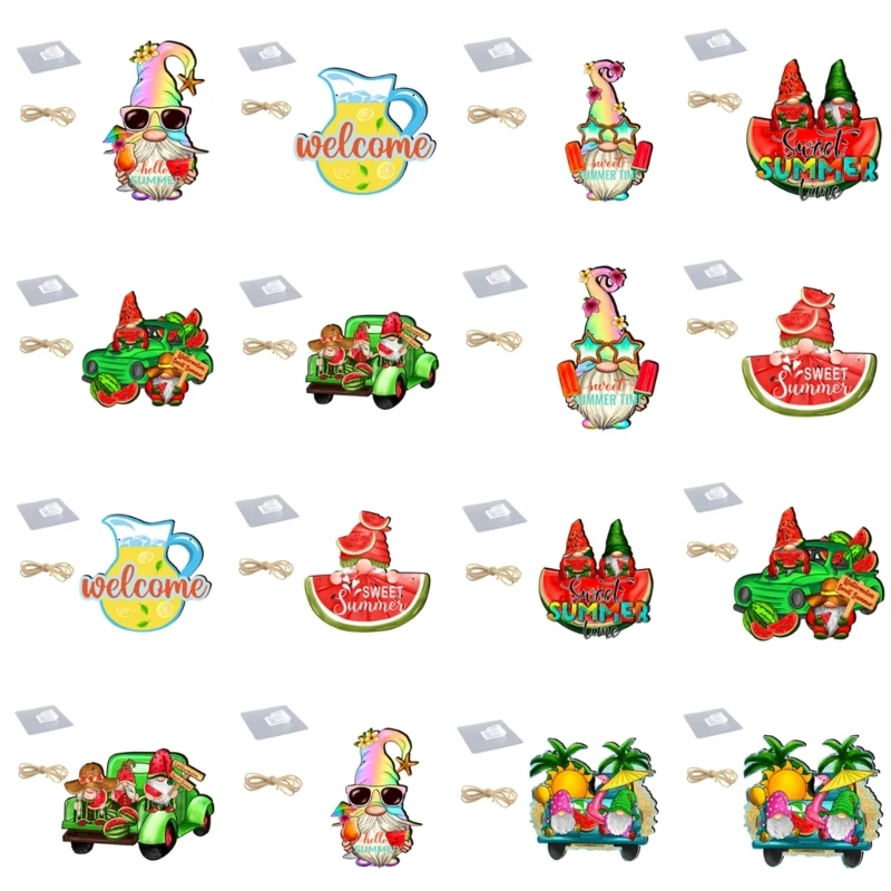 

Деревянные Подвески Y9RE, гном, деревянные украшения, летнее украшение для вечеринки, детские подарки, подвески для дома с веревками