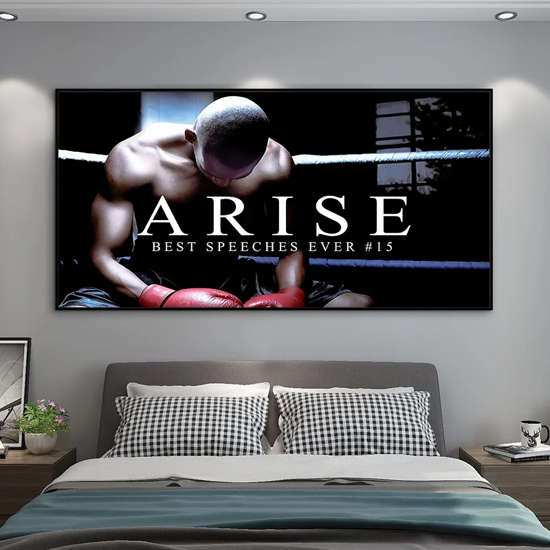 

Boxer Motivational Wall Art Canvas Painting Professional Boxing Athlete Posters and Print Cuadros Wall Art for Living Room Decor