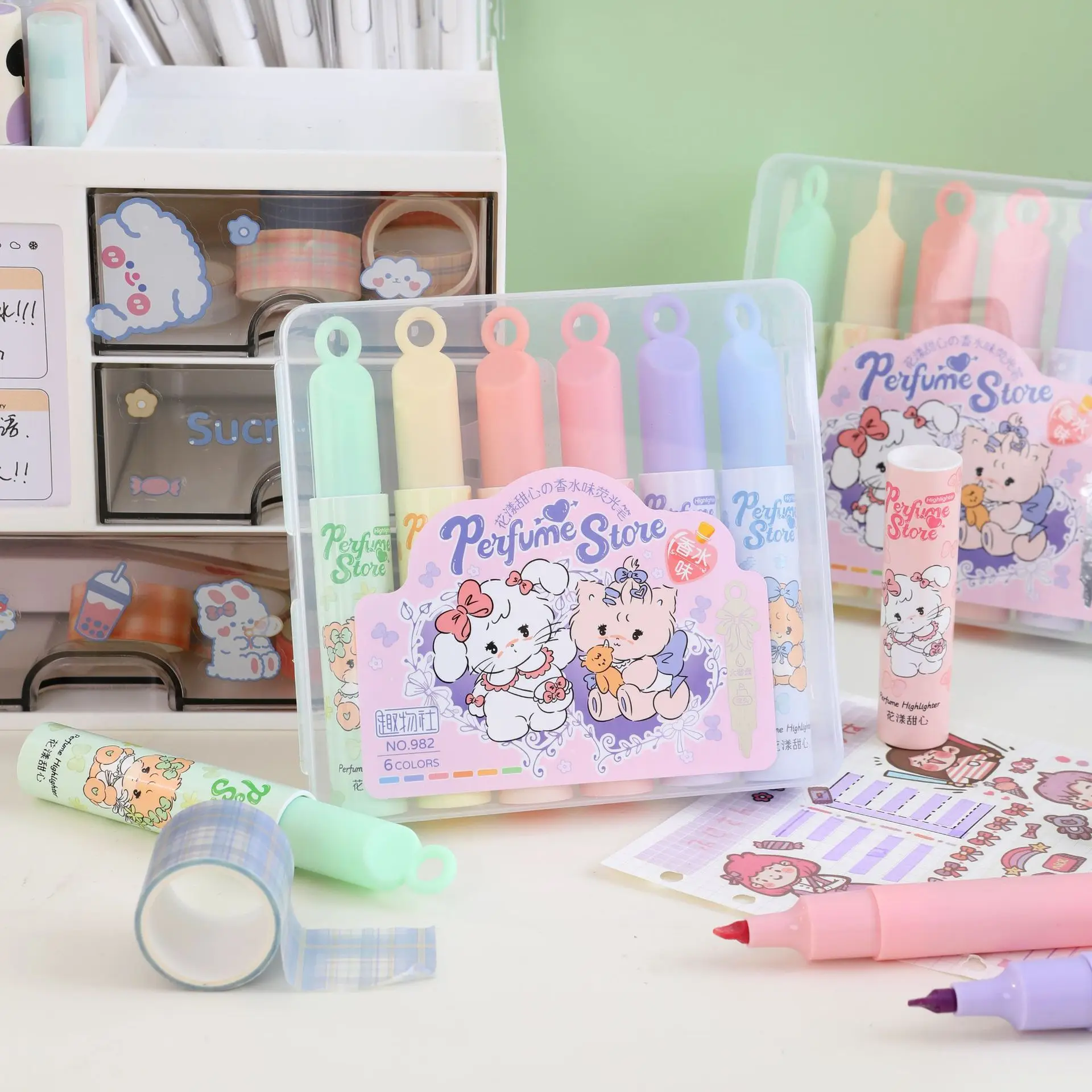 6 цветов/коробка Kawaii парфюмерный маркер ручка милый для скрапбукинга расписные