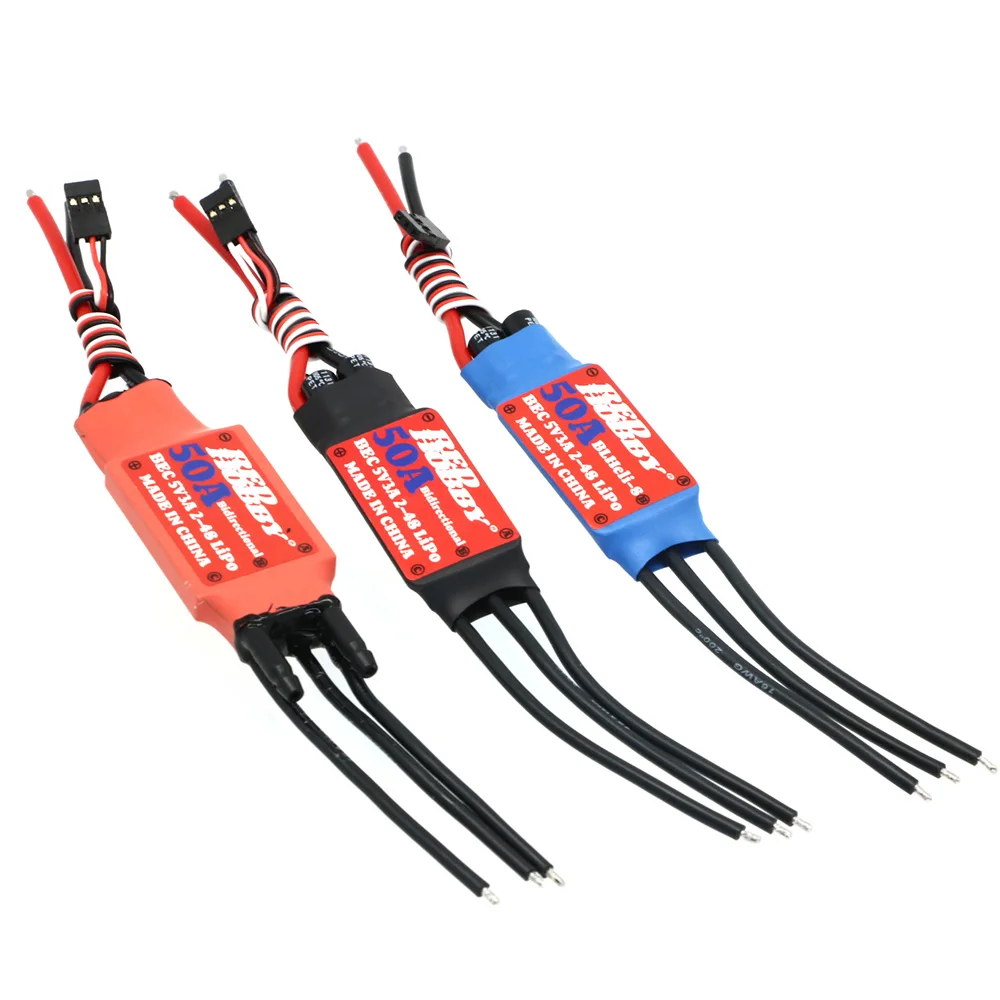Фото RedHobby двунаправленный бесщеточный ESC BLheli-S 50A для дистанционного управления самолетом, автомобиля, корабля, пневматический подводный пропеллер №1