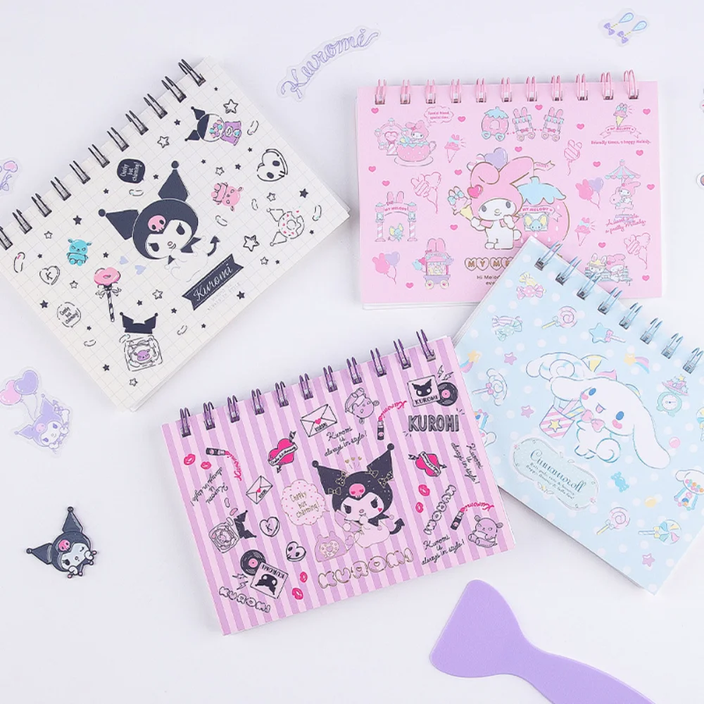 

Kawaii Sanrio A6 Notebook Cinnamoroll Kuromi Anime School Supplies Diary Weekly Hand Account Notepad Sketchbook Study Stationery