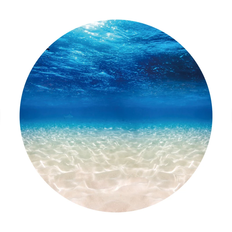 Laeacco глубокий подводный синий океан пейзаж круг фотография Фон Дети День