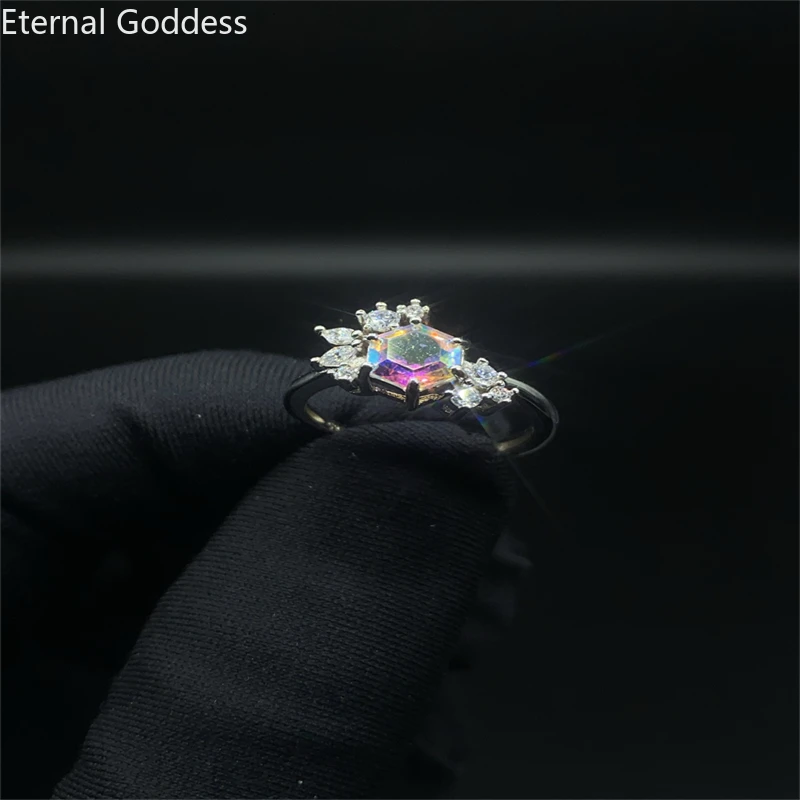 Natural Alexandrite Gemstone Ring for Women Solid 925 Sterling Silver Luxury for Engagement Bridal Gift Luxury Jewelry