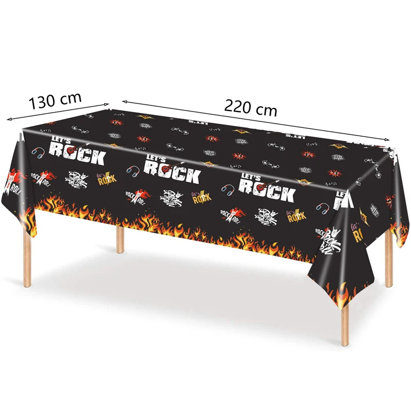 S Let Us Rock Birthday Party Decorations Table Cloths Wedding Bachelor Party Disposable Tablecloth