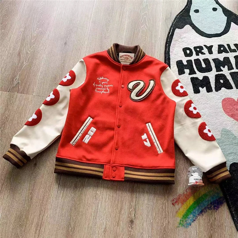 

2021FW Vandythepink Varsity Baseball Jackets Women Men Fashion Casual Unisex Clothing PU Leather Bomber Coats