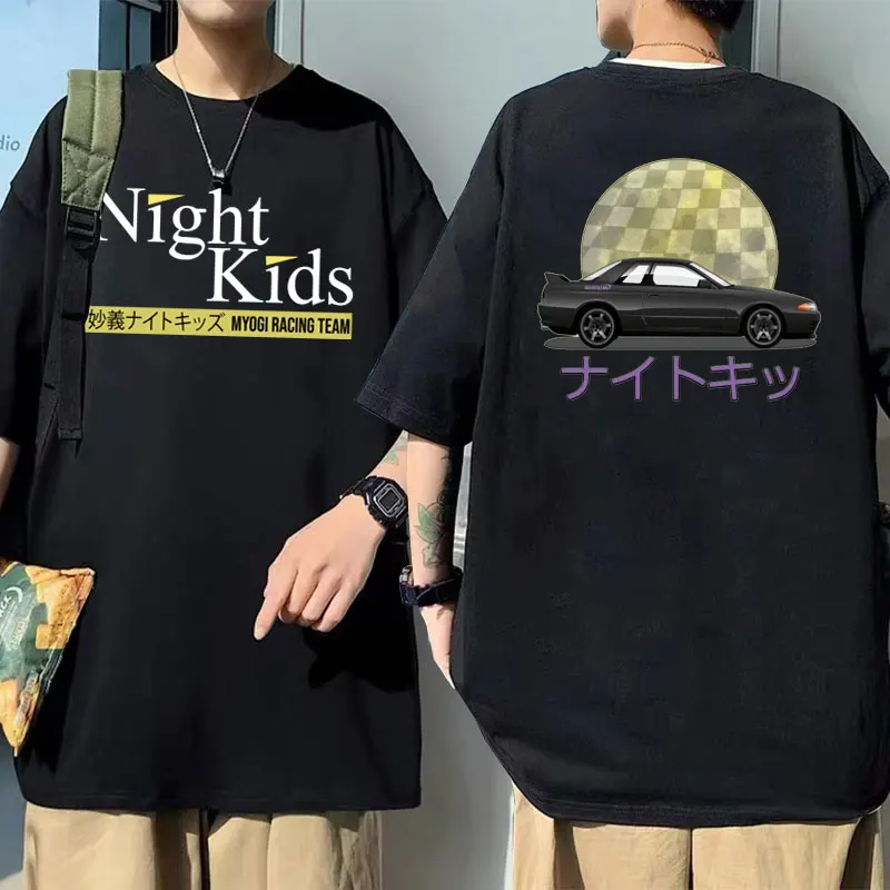 

R34 Skyline GTR JDM Manga Harajuku Tshirt Anime 90s Drift AE86 Initial D T-shirts Summer Men Women Casual Loose Cotton T Shirt