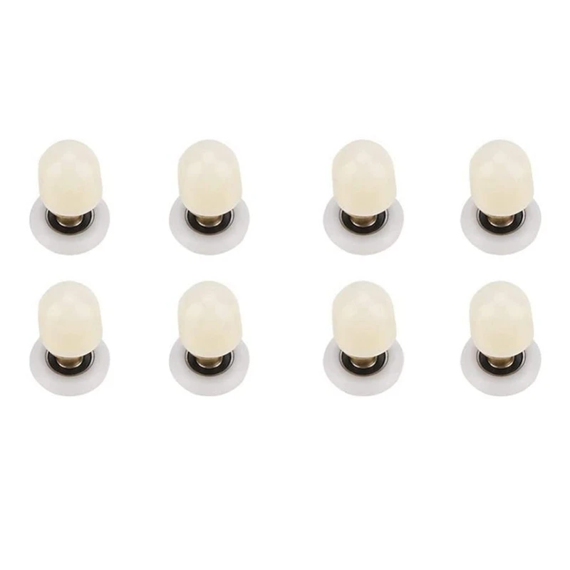 

JFBL Hot 8PCS Shower Door Rollers 23Mm Sliding Door Pulleys For Glass Sliding Replacement Shower Door Hardware Installation Kit