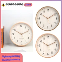 creative high quality personality wall clock wood solid silent digital wall clock quartz simple pointer design home decoration