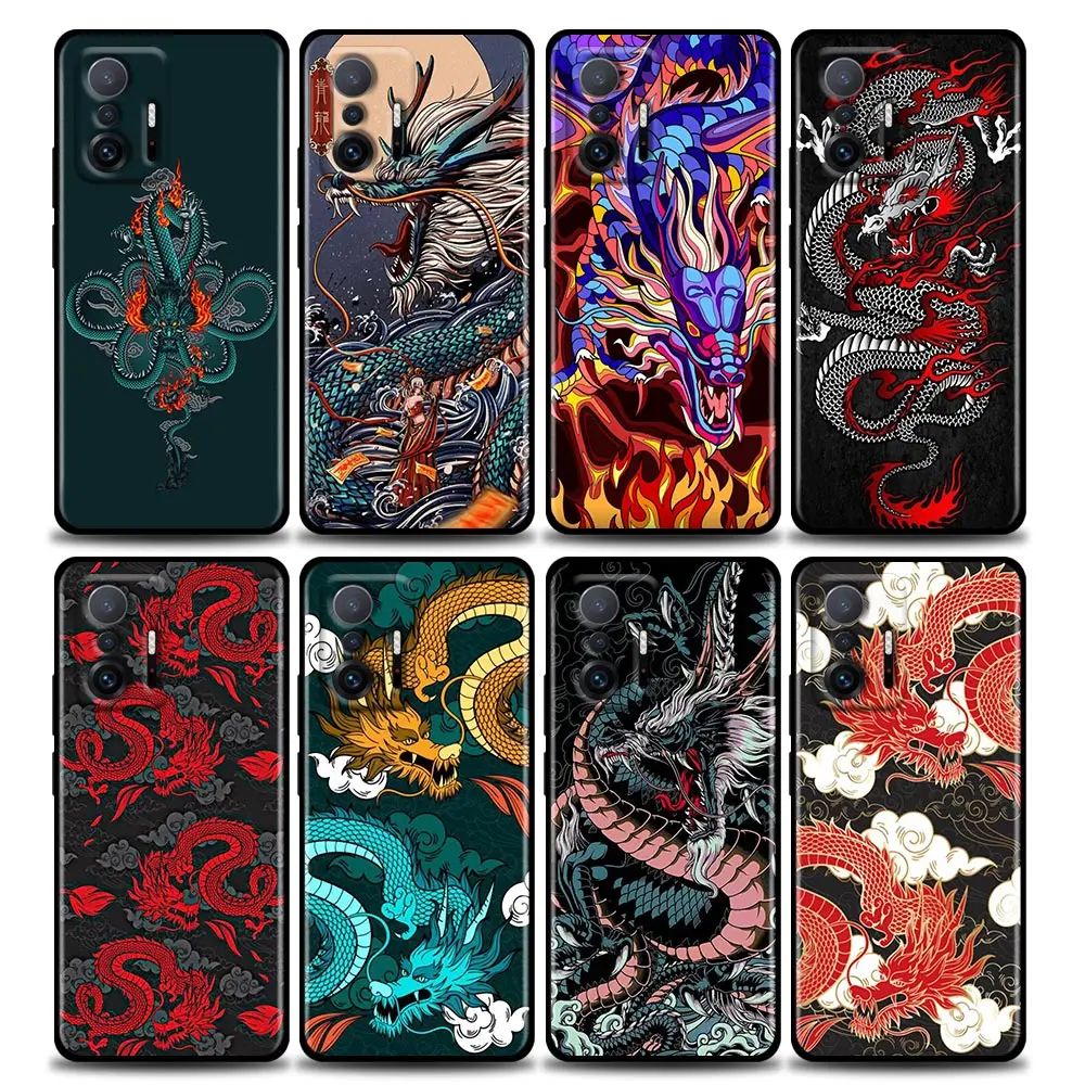

Coque For Xiaomi Mi 11T 11X 11 Lite 5G NE 12 Poco X3 M3 F3 M4 Pro Cases Fundas Shell Cover Orient God Fashion Dragon Pattern