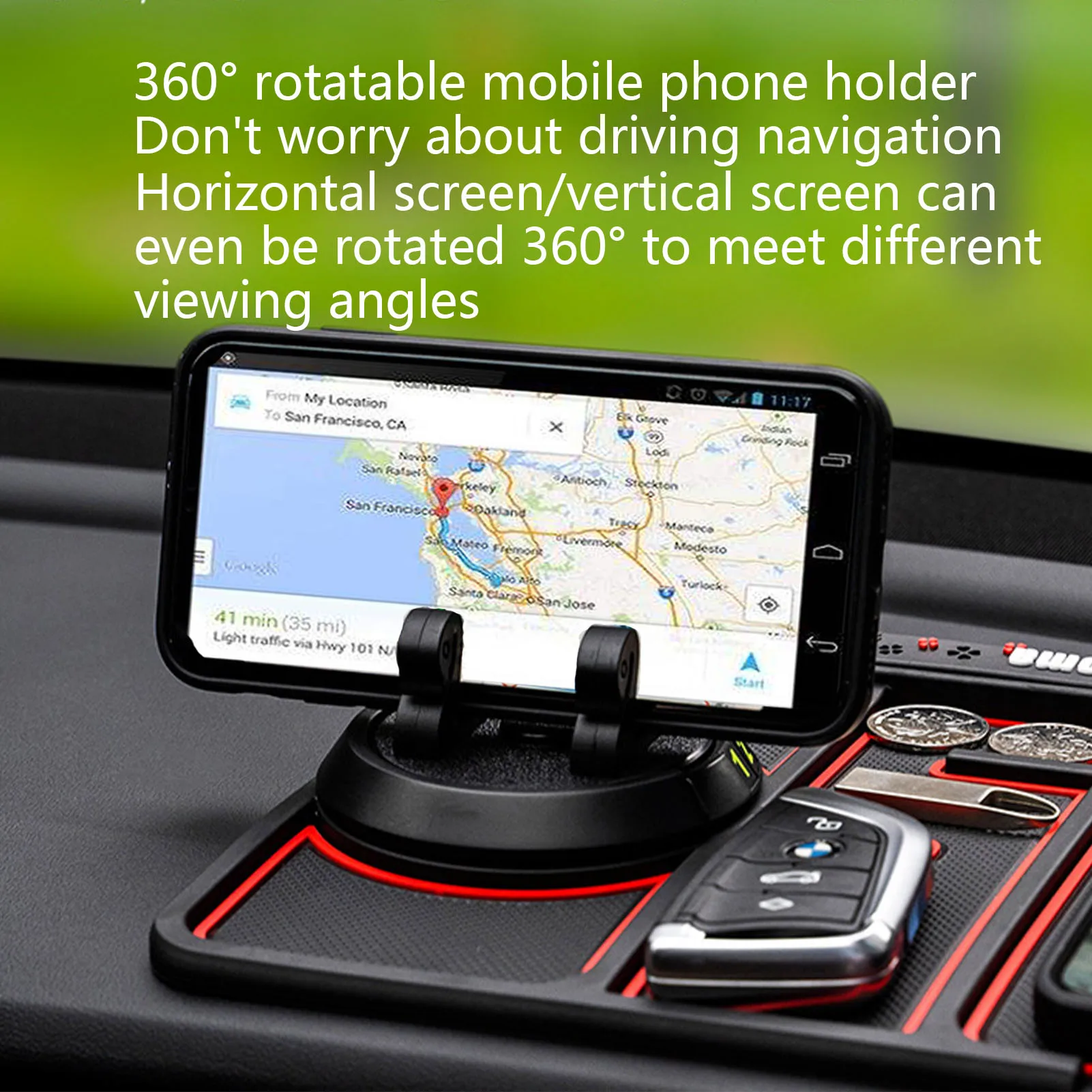 

Multifunctional Car Anti-Slip Mat Auto Phone Holder Non Slip Sticky Anti Slide Dash Phone Mount Silicone Dashboard Car Pad Mat