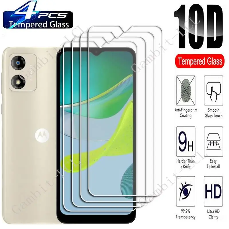 4 шт. для Motorola Moto E13 защитное закаленное стекло экрана на MotoE13 6 5 дюйма защитная