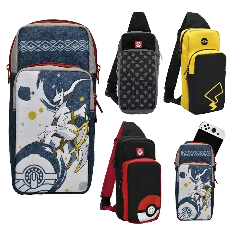 

Сумка-мессенджер Pokemon Arceus для модели Nintendo Switch Oled, Аниме фигурки, покебол Pikachu сумка для хранения через плечо, рюкзак, подарки