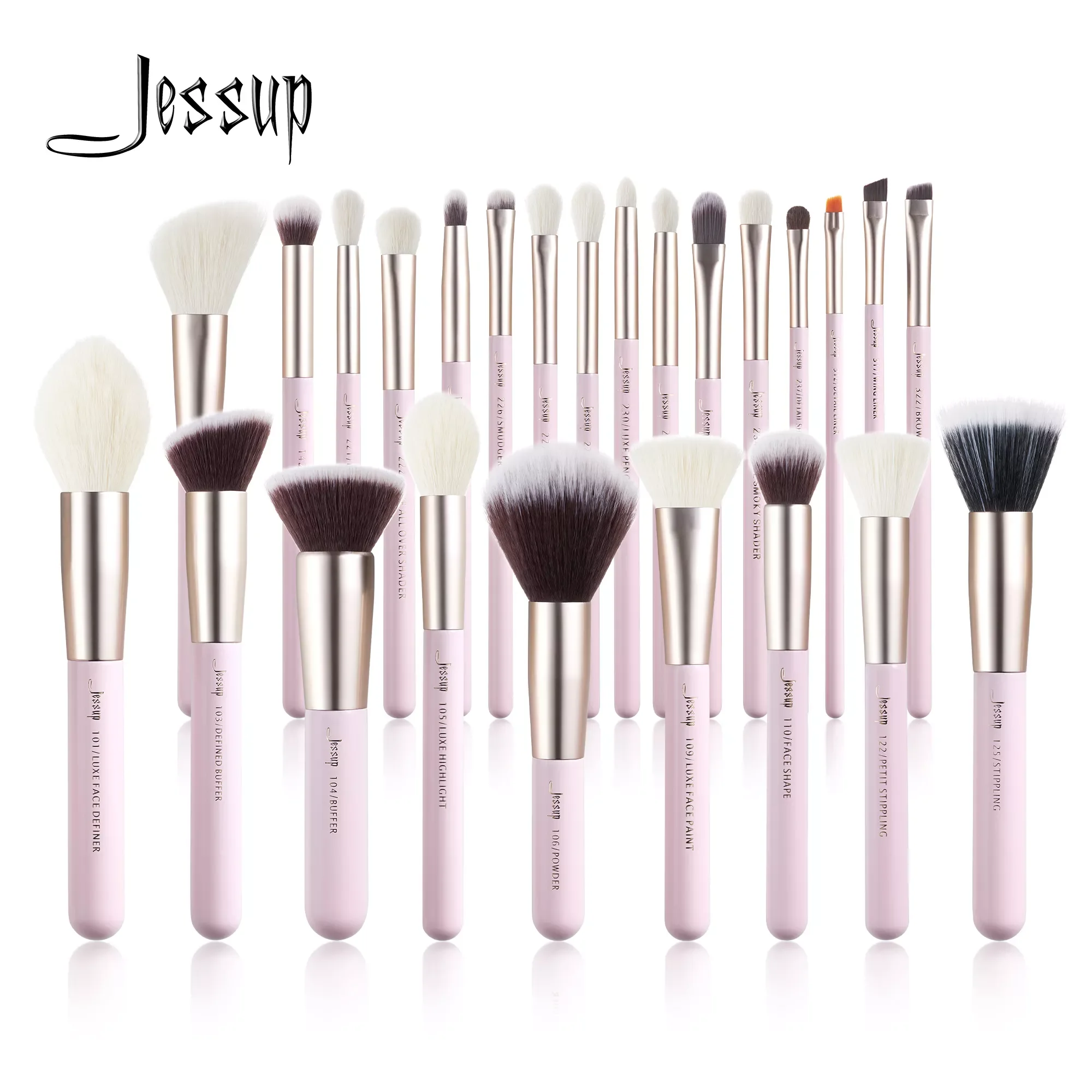 

NEW2023 Makeup Brushes Set 15-25pcs Natural-Synthetic Foundation Powder Highlighter Eyeshadow Brush Pedzle do Makijazu T290