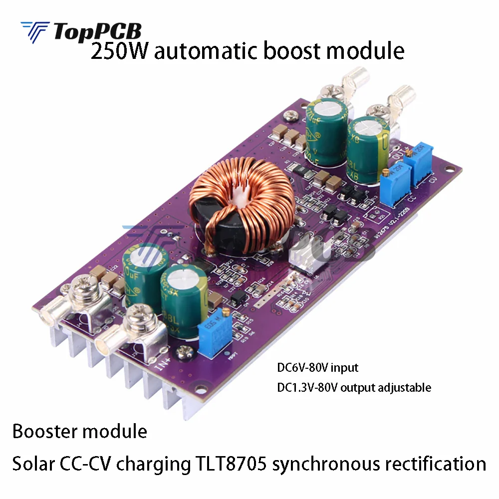 250 Вт 20 А MPPT источник питания для солнечной зарядки автоматический повышающий
