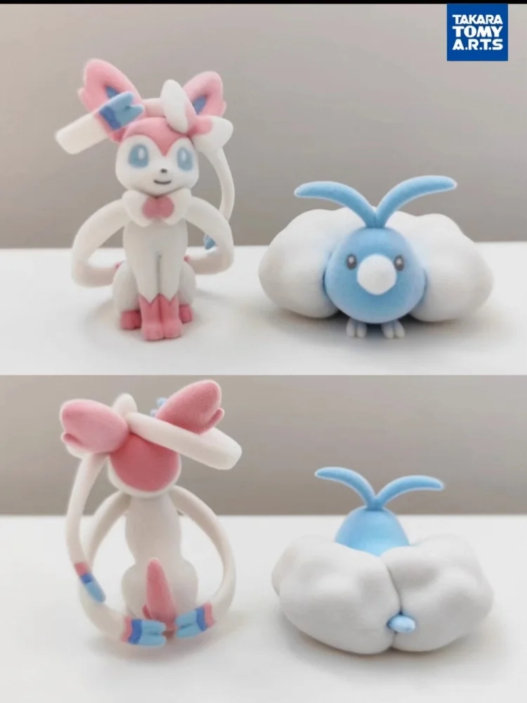 Фото Мини-фигурка Takara Tomy Pokemon Gashapon Pikachu Swablu Sylveon, коллекционное украшение для рабочего стола, для любителей аниме №2