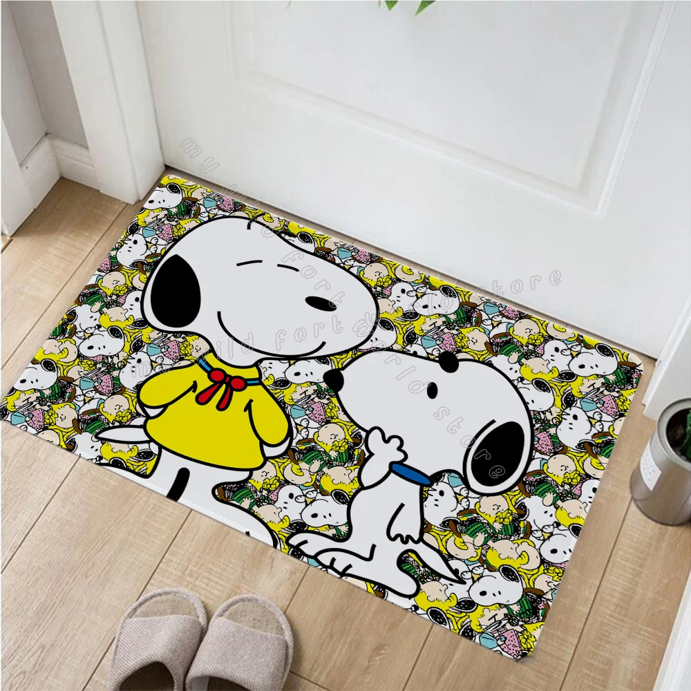 Противоскользящий коврик для ванной из аниме-фильма Snoopi милый фланелевый ковер с