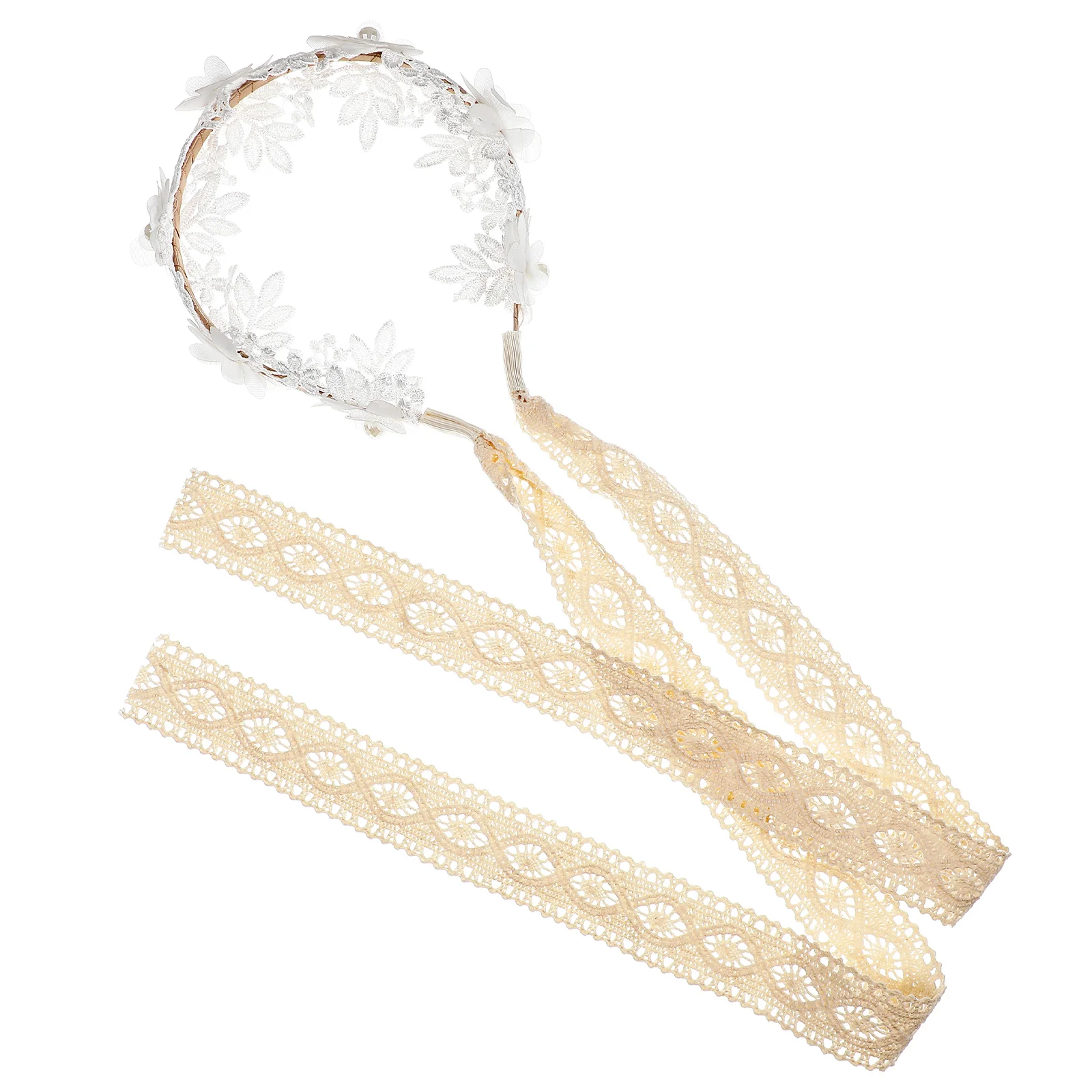 

1pc Exquisite Decorative Lace Ribbon Girl Headband Flower Hair Band for Party Decor Girl