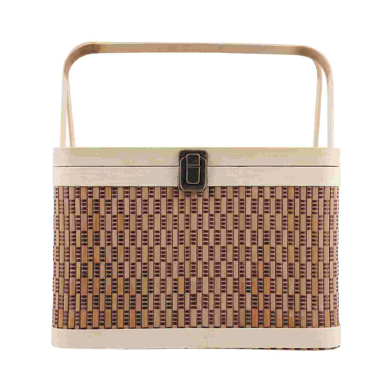 

Basket Serving Tray Wicker Butler Storage Bread Holder Egg Woven Braided Snack Sundries Organizerbin Breakfast Woodchip