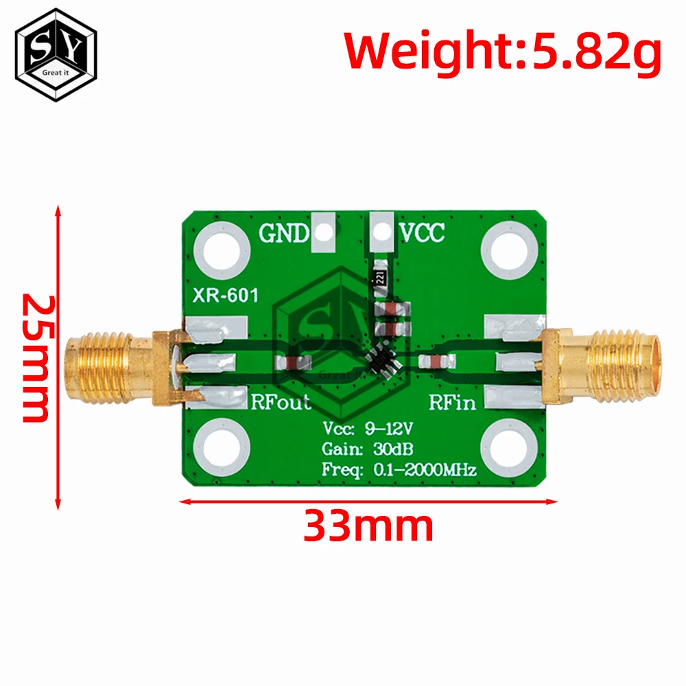 0 1-2000 мгц радиочастотный широкополосный усилитель с высоким коэффициентом